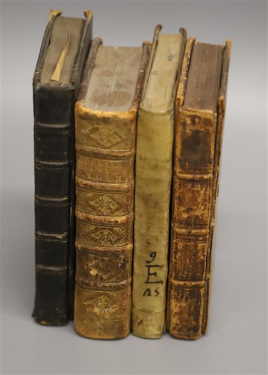 Four small volumes in Latin, 16th century and later, including Catullus et in eum Commentarius M. Antonii Mureti